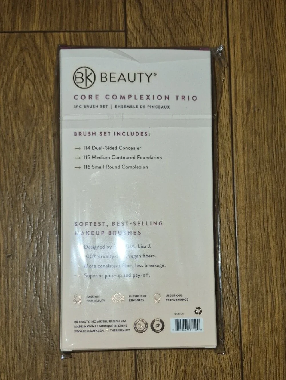 BK Beauty Core Complexion Trio - Purple Face Brush Set